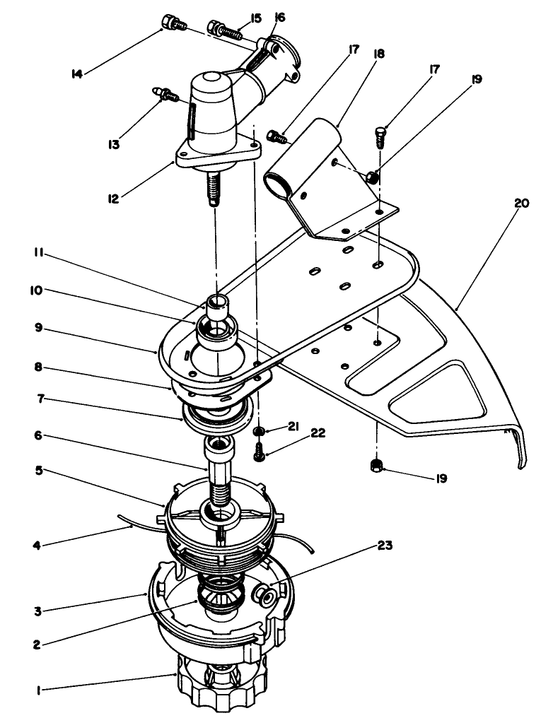 Trimmer Head & Gear Box Assembly