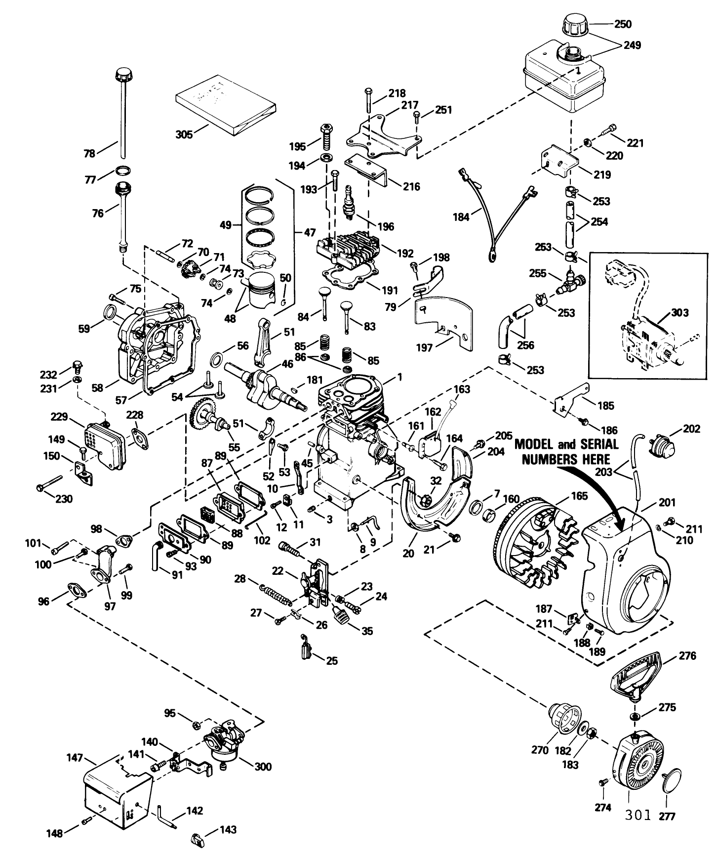 Engine Tecumseh Model Hs50-67259h