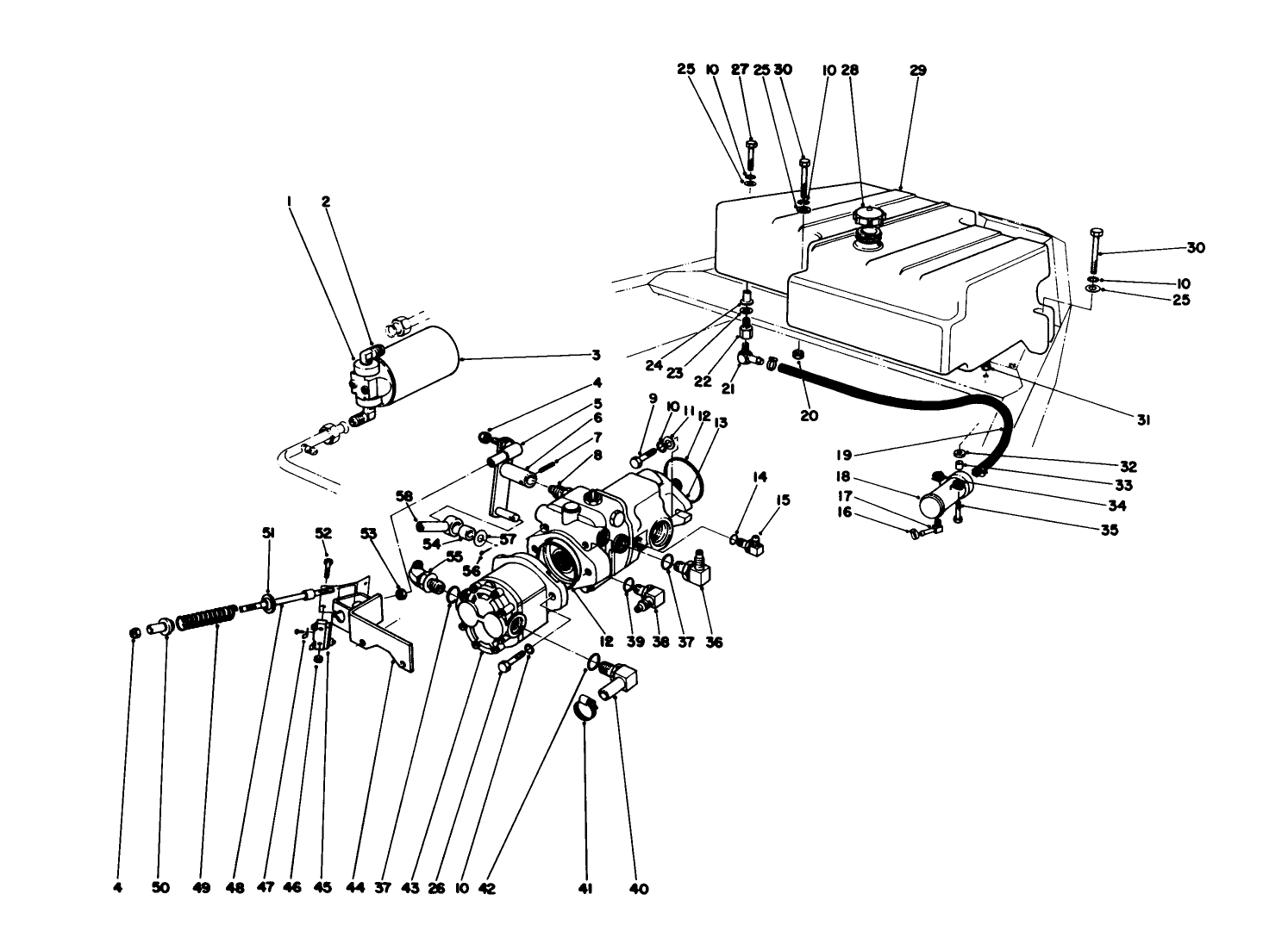 Piston Pump And Gas Tank Assembly