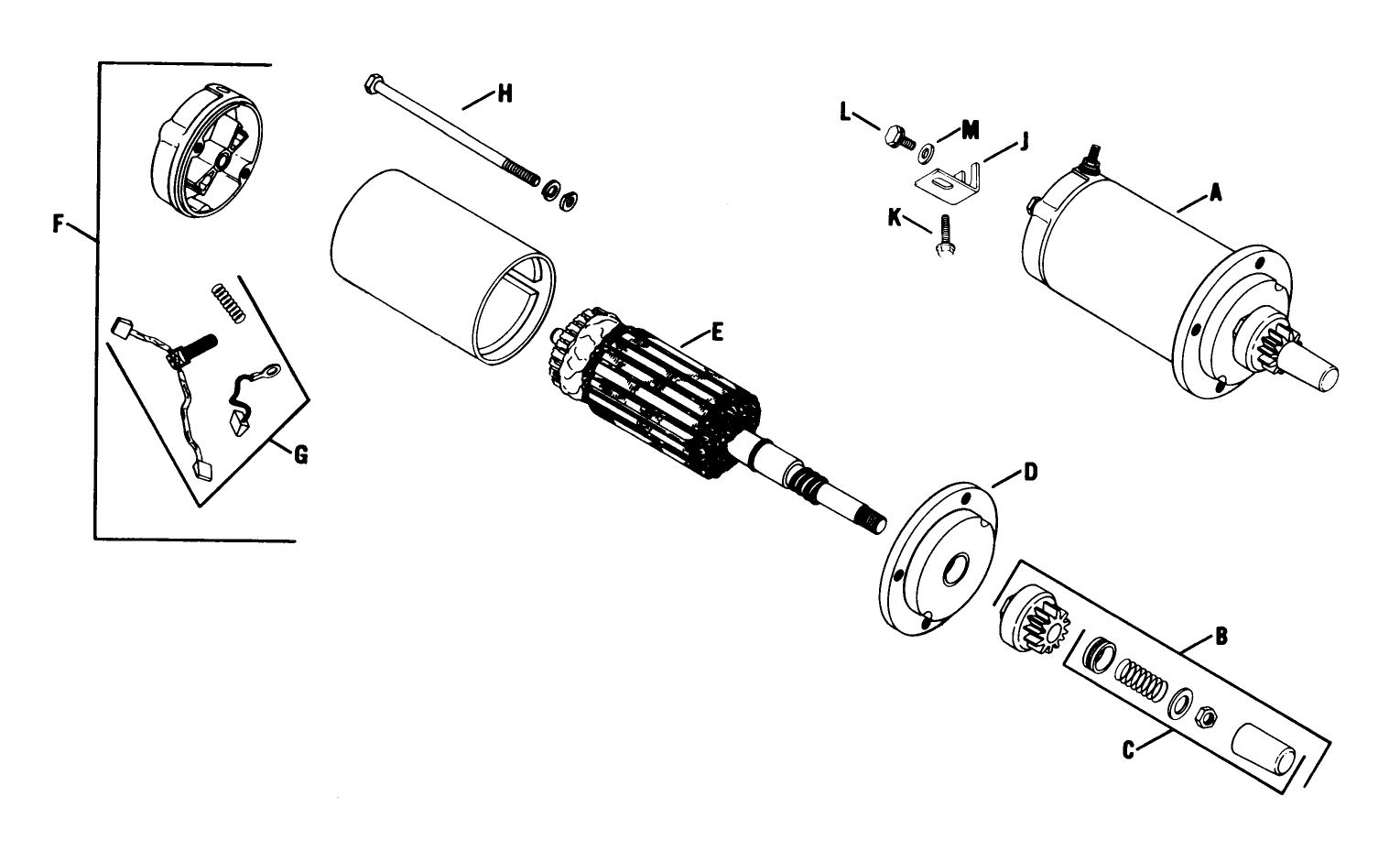 Electric Starter Assembly Engine Model No. K582qs Type Ho. Ps-36315 (continued)