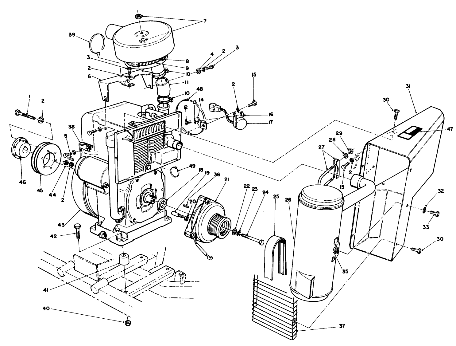 Engine & Clutch Assembly