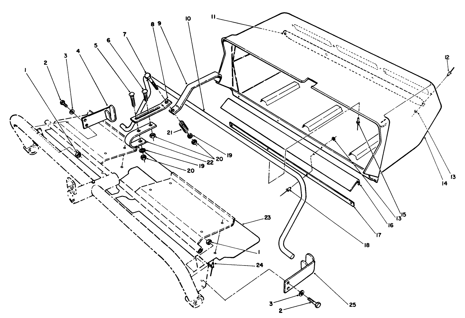 Grass Collection System Model 03433 (opt.)(cont.)(rear Cutting Unit Basket Assembly)