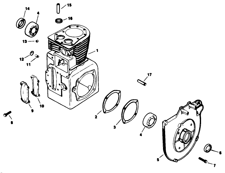 Crankcase-Engine Kohler Model No. M16 Spec. No. 711526