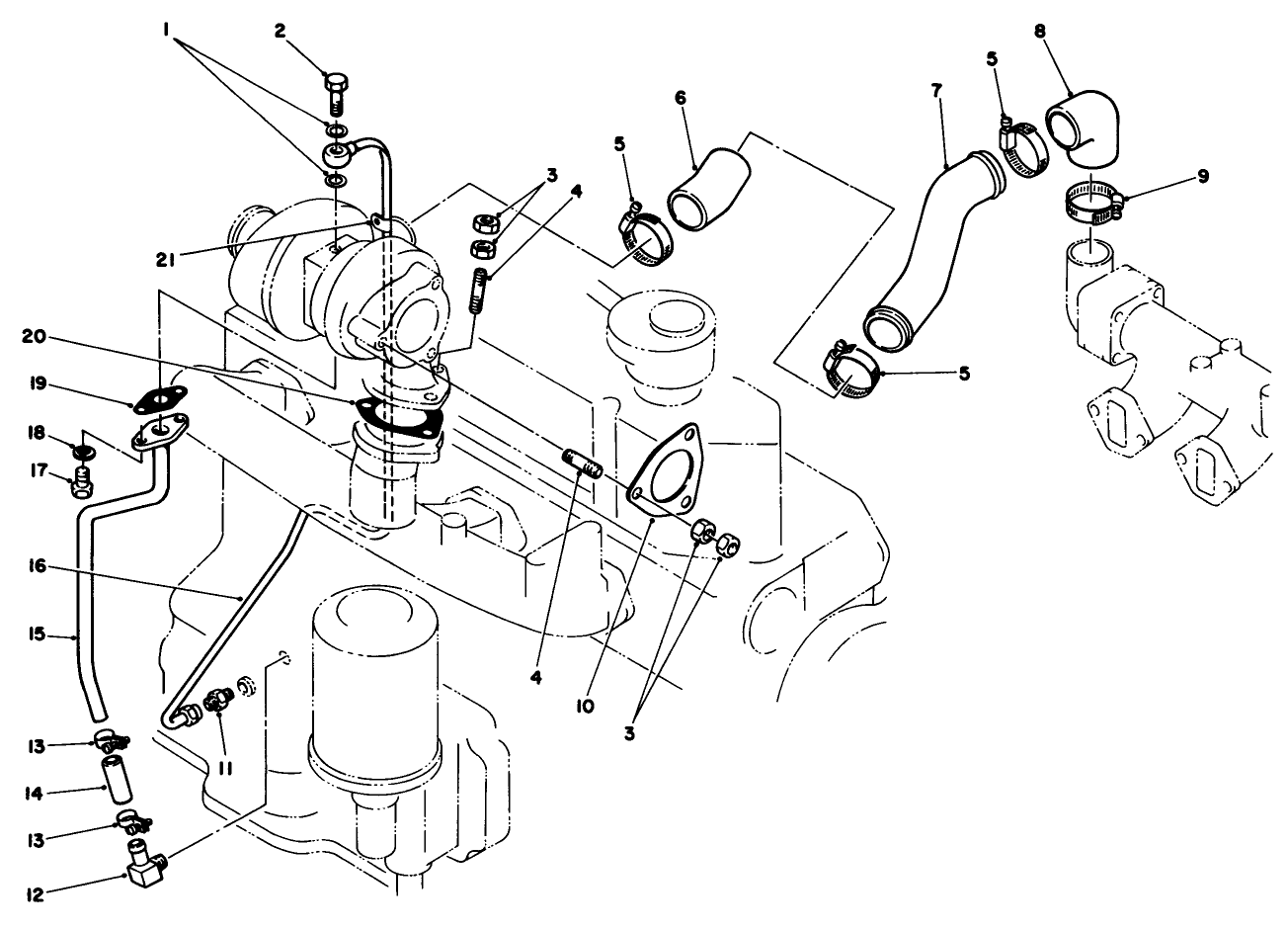 Turbo-Charger Oil Pipe Assembly