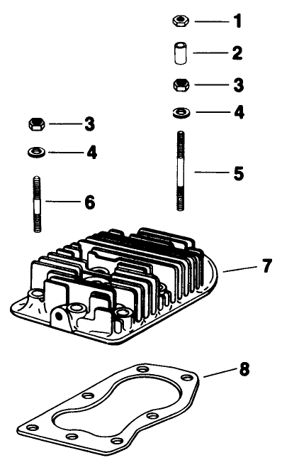 Cylinder Head-Engine Model No. M8t Type 301590