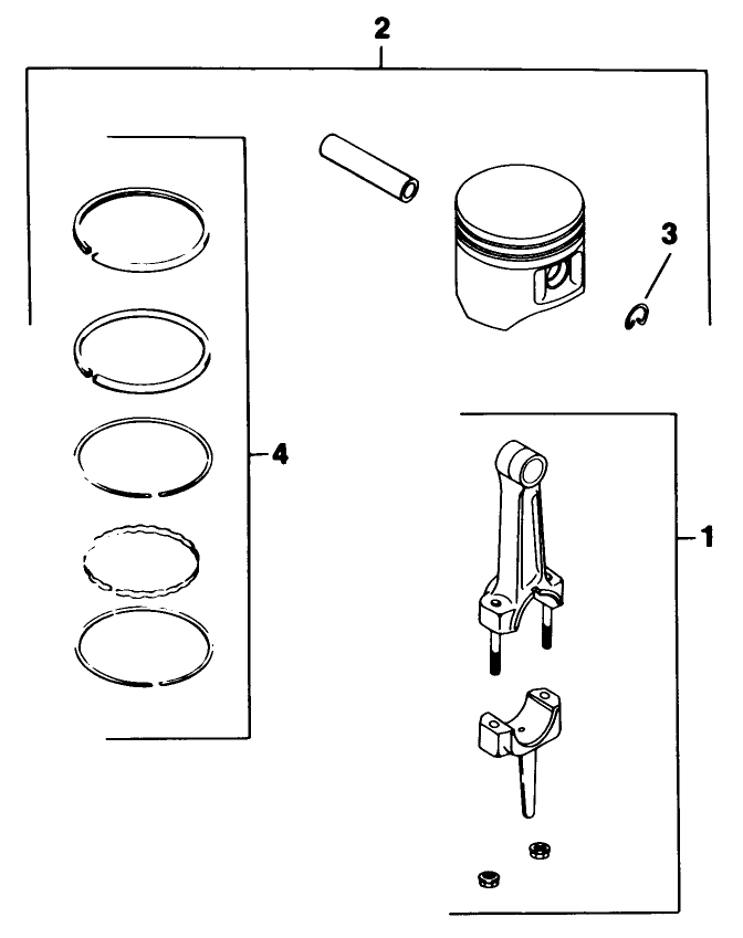 Piston & Rod-Engine Model No. M8t Type 301590