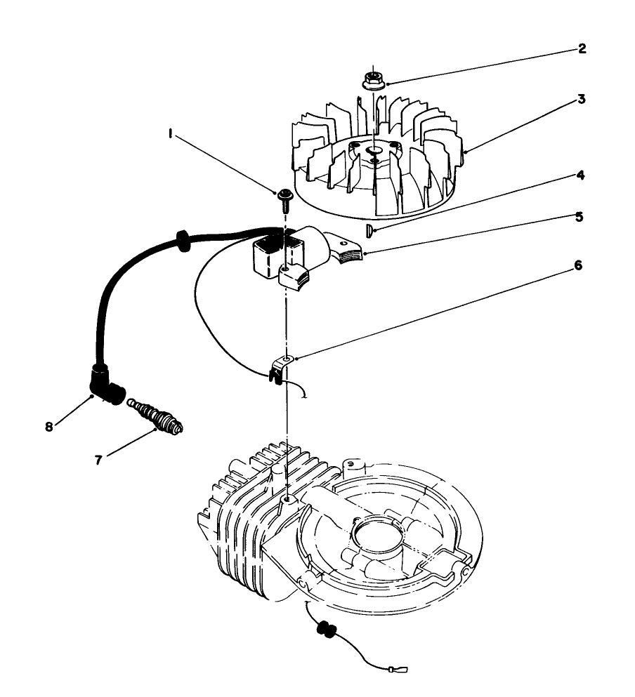 Flywheel & Magneto Assembly (engine No. 47ph7)