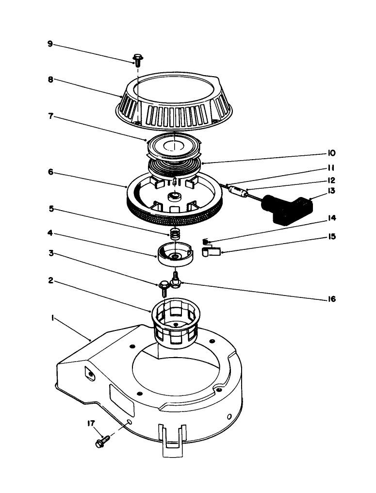 Recoil Assembly (engine Model No. 47ph7)