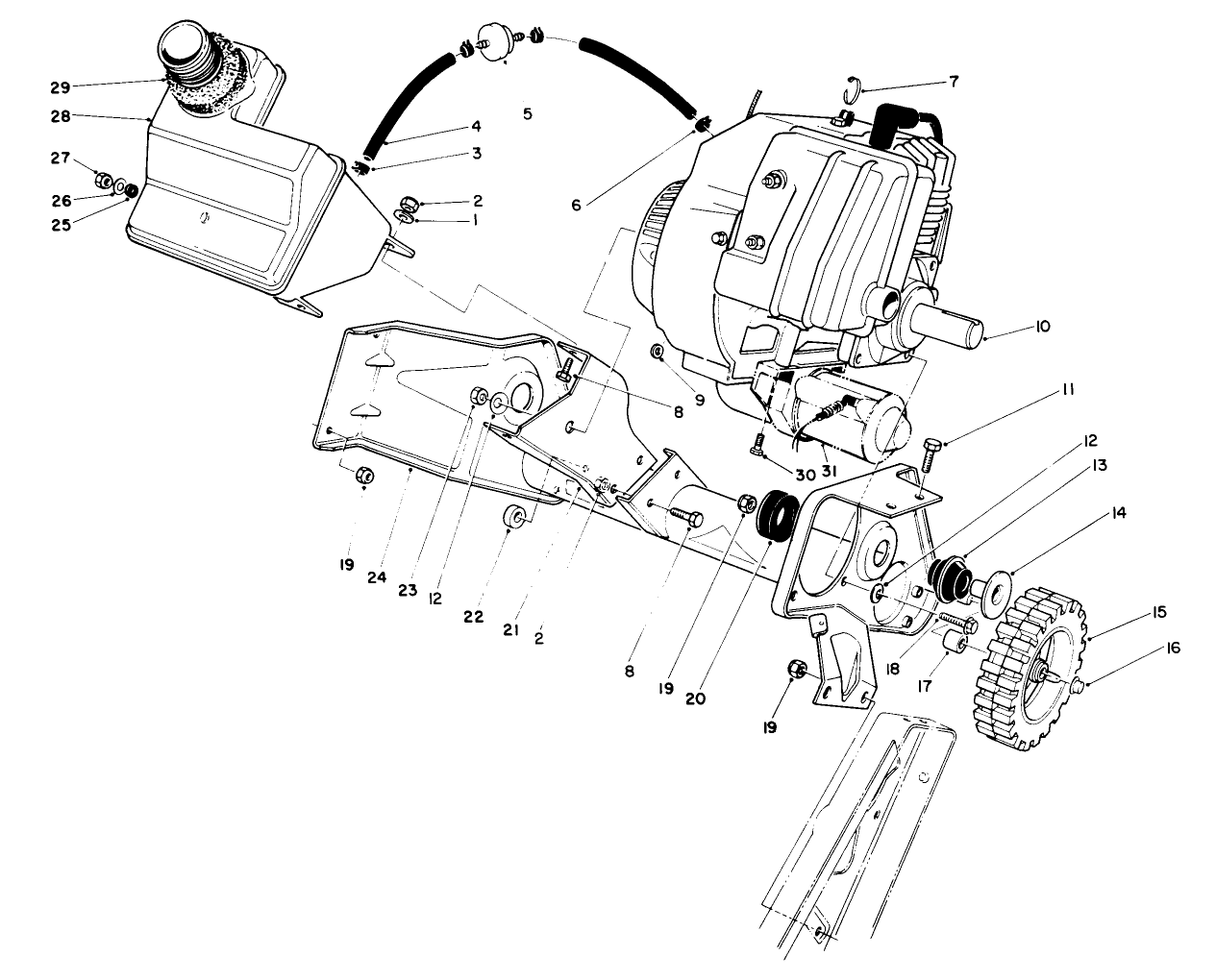 Engine & Main Frame Assembly