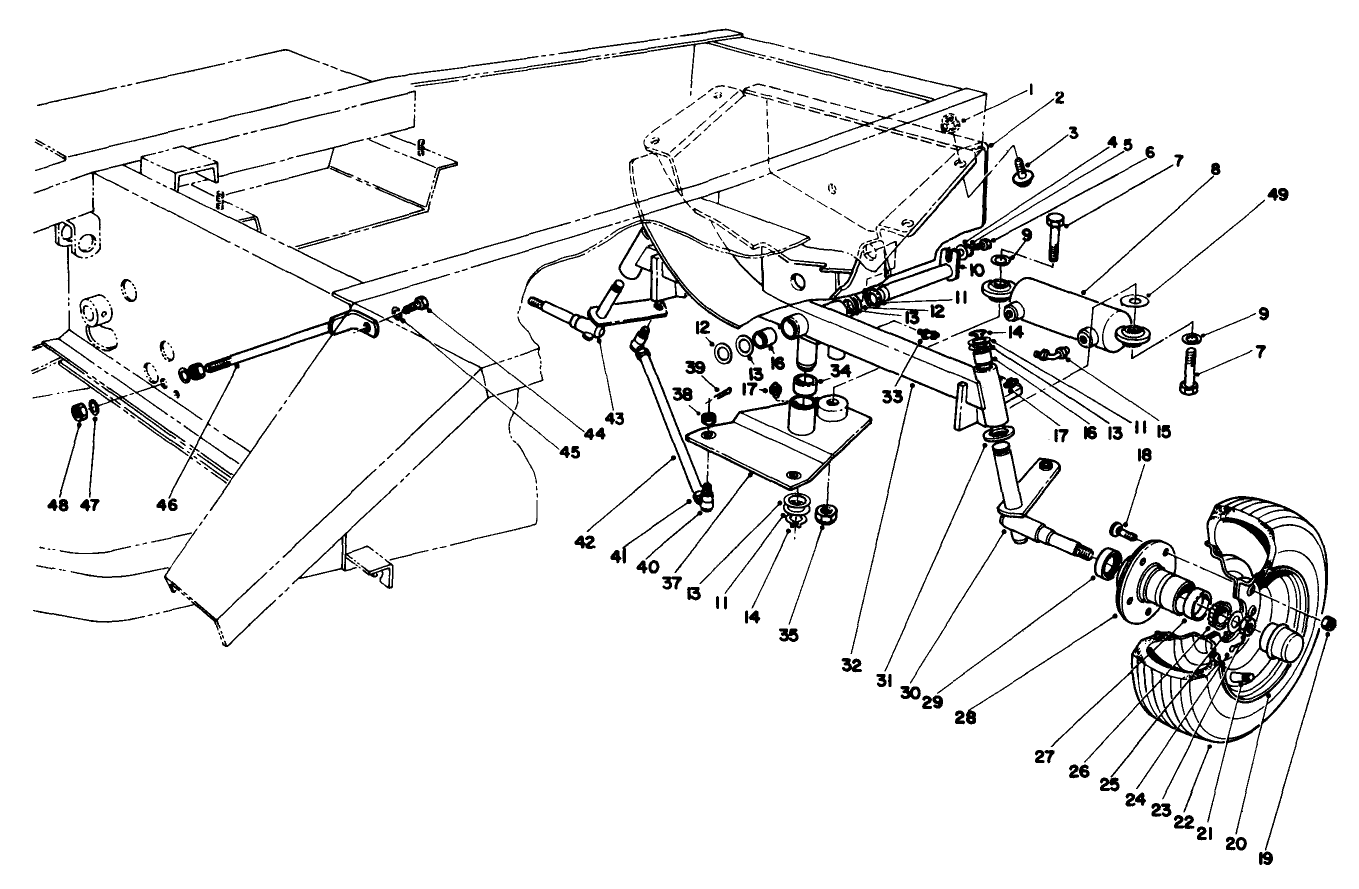 Rear Axle & Wheel Assembly