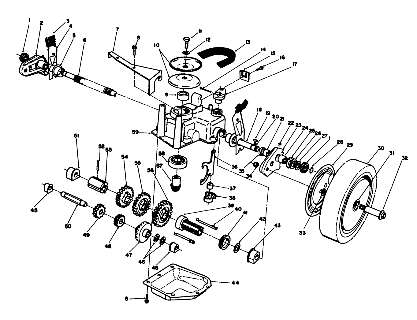 Gear Case Assembly (used On Units With Serial No. 8000001 Thru 8049999)