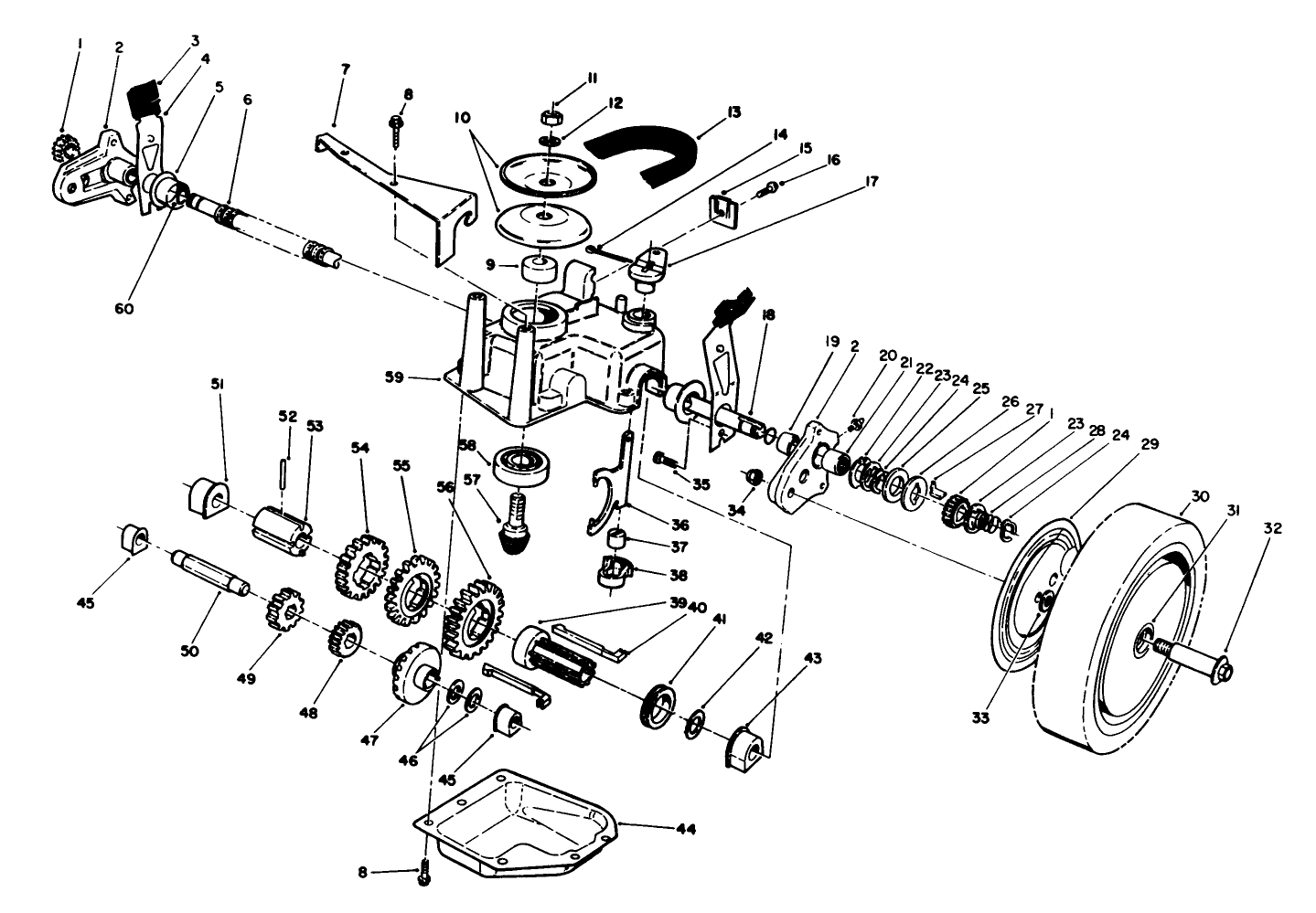 Gear Case Assembly (used On Units With Serial No. 8050000 & Up)