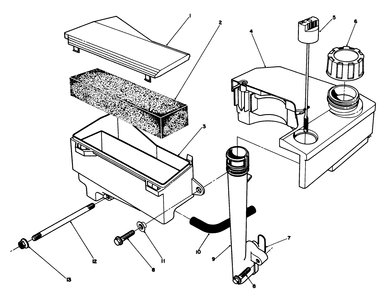 Air Cleaner & Fuel Tank Assembly (model No. Vmh7)