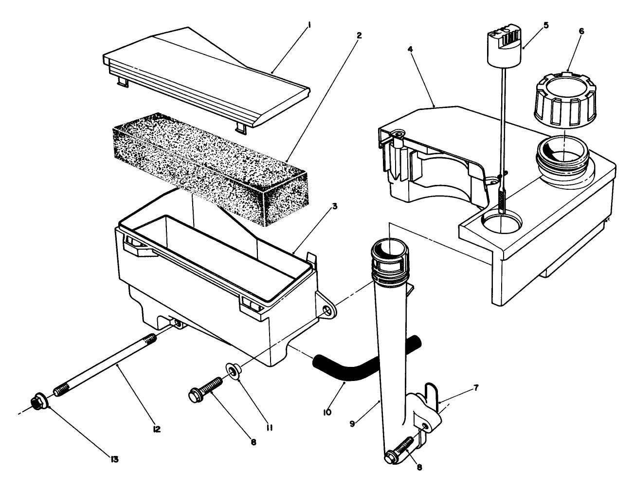 Air Cleaner & Fuel Tank Assembly (model No. Vmh7)