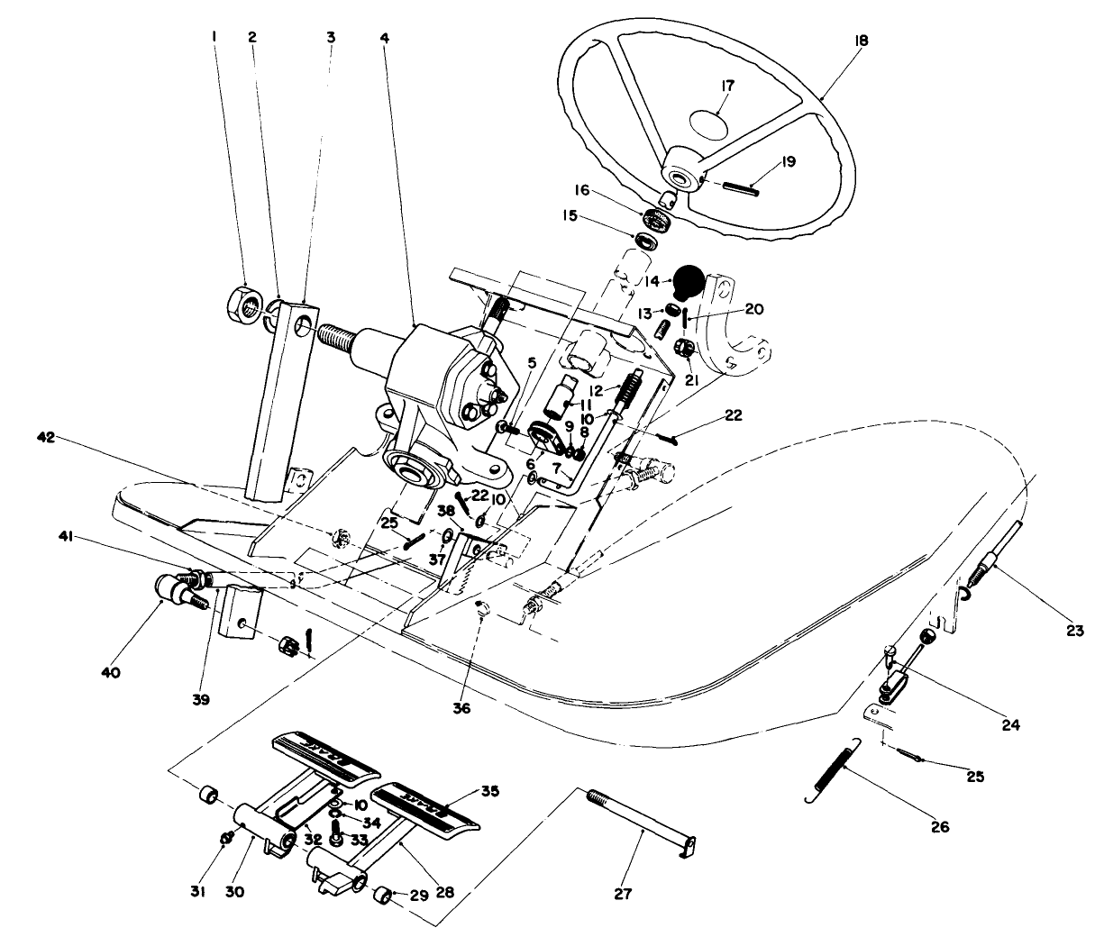 Pedals And Steering Wheel Assembly