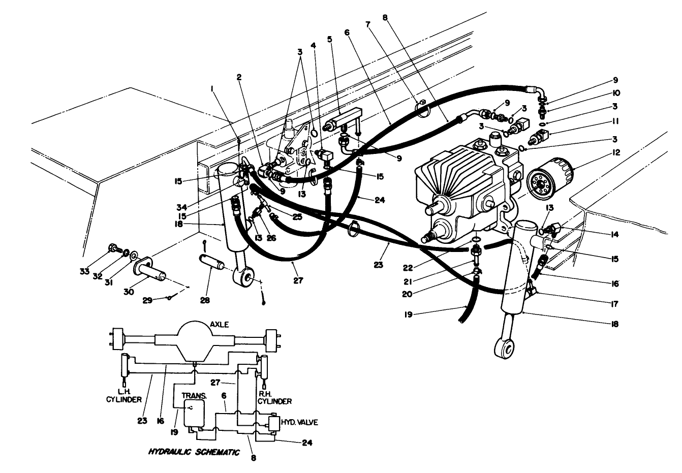 Hydraulic Valve And Liftarm Cylinders
