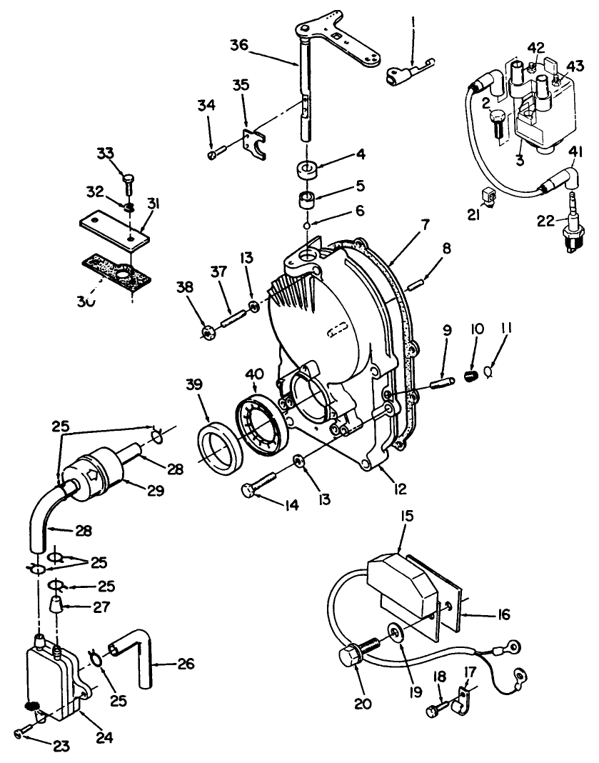 Ignition Control-Engine, Onan Model No. P220g, Type No. 1/10808c