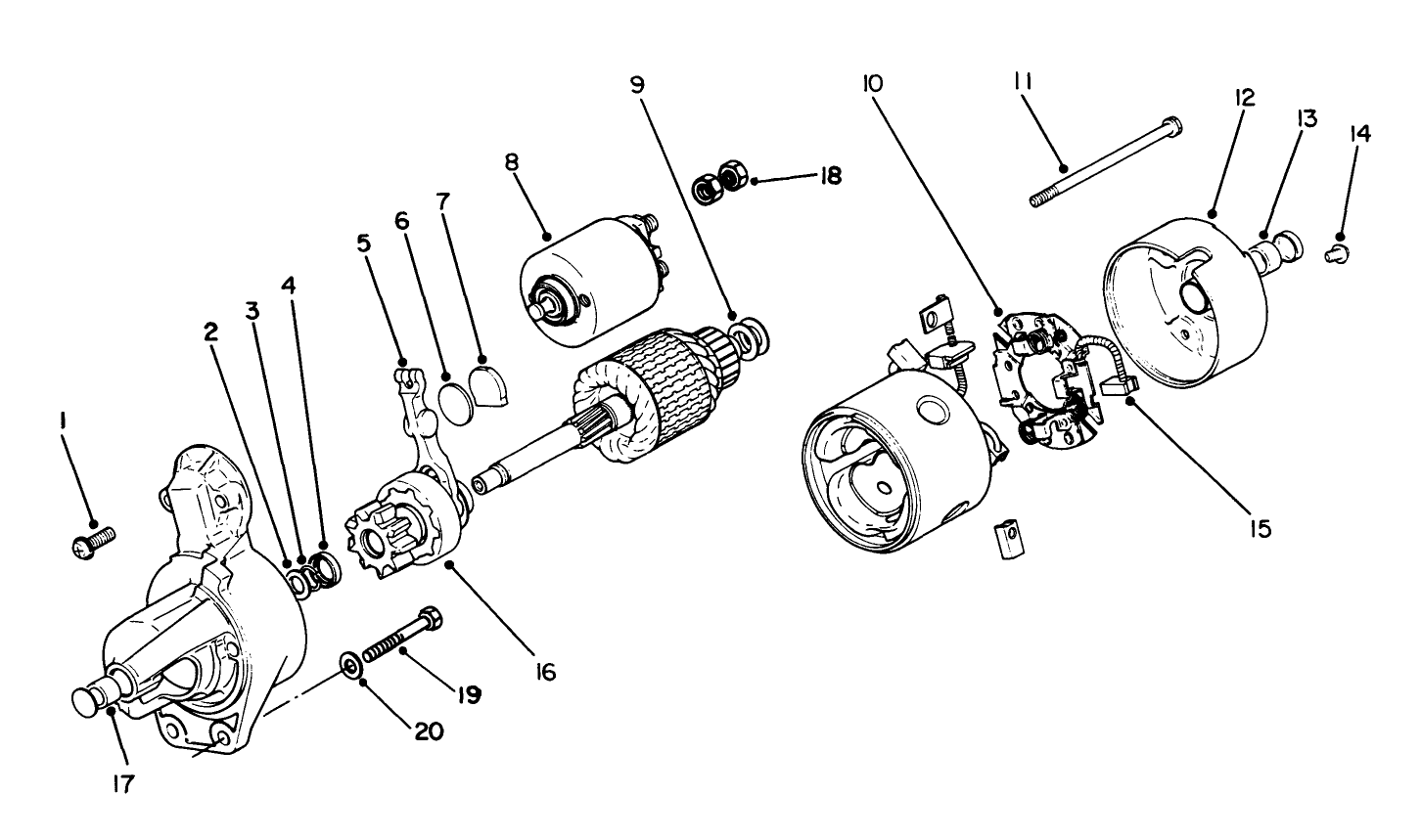 Starter-Engine, Onan Model No. P220g, Type No. 1/10808c