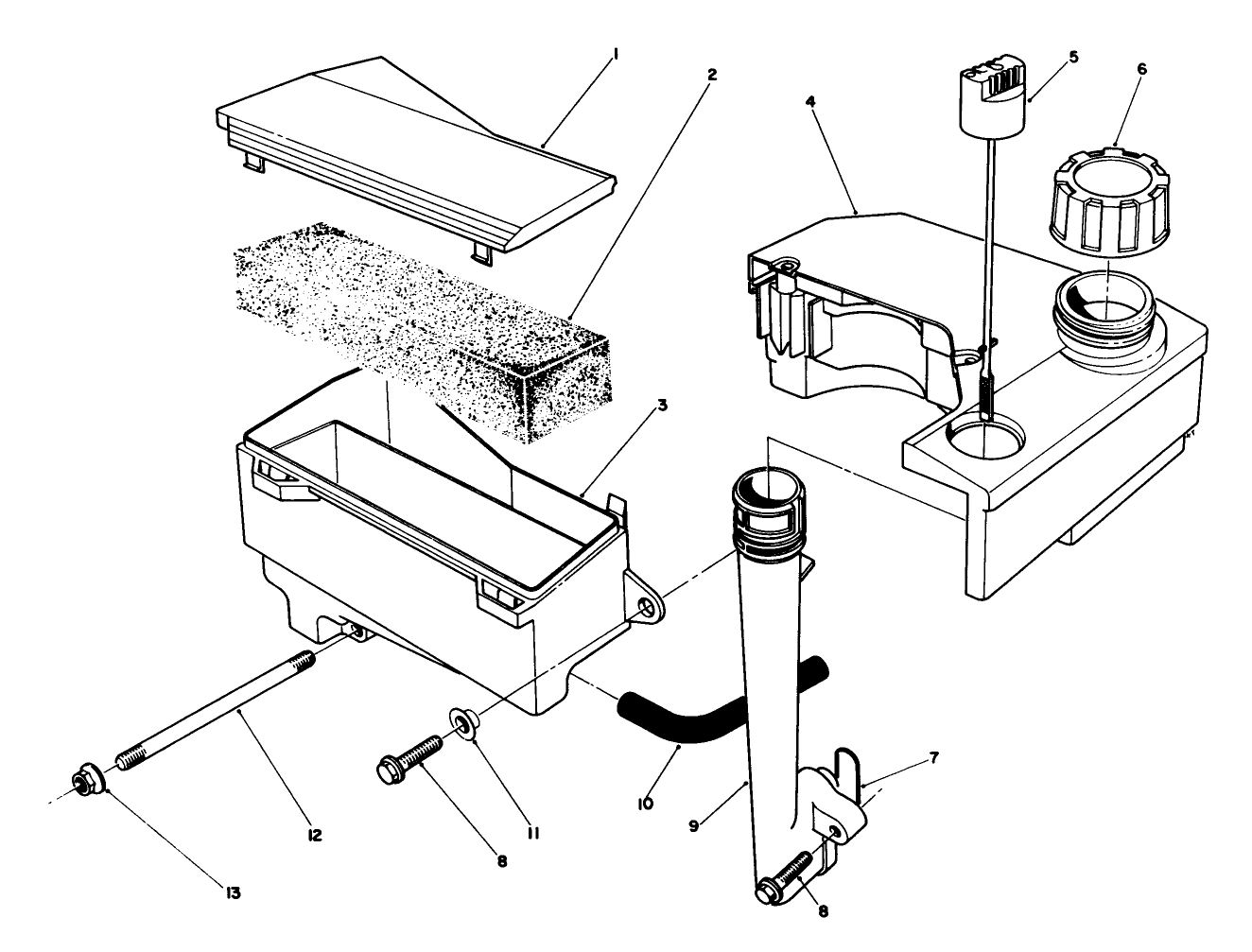Air Cleaner & Fuel Tank Assembly (model No. Vmh7)