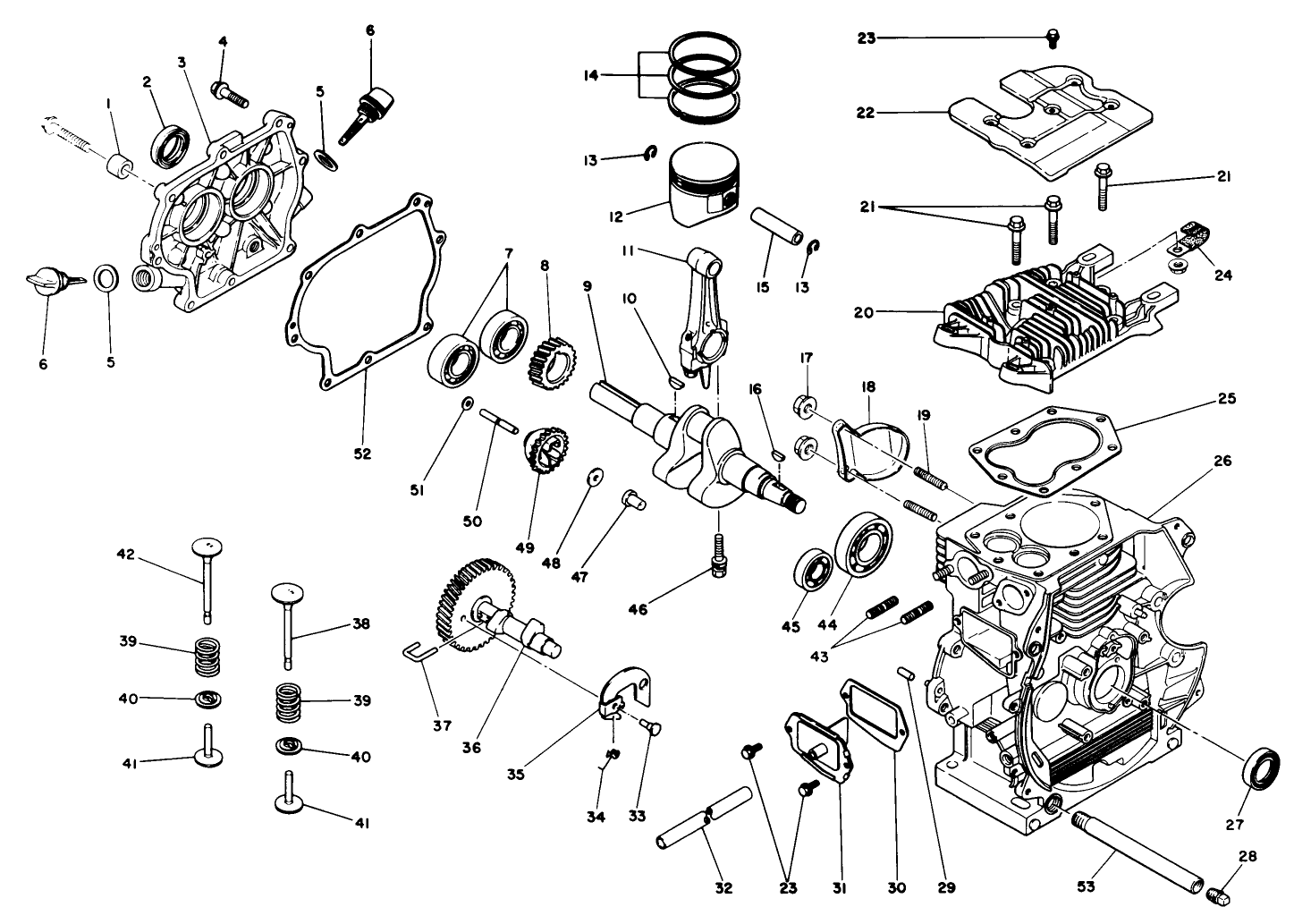 Engine No. 68-8280 Crankcase Assembly