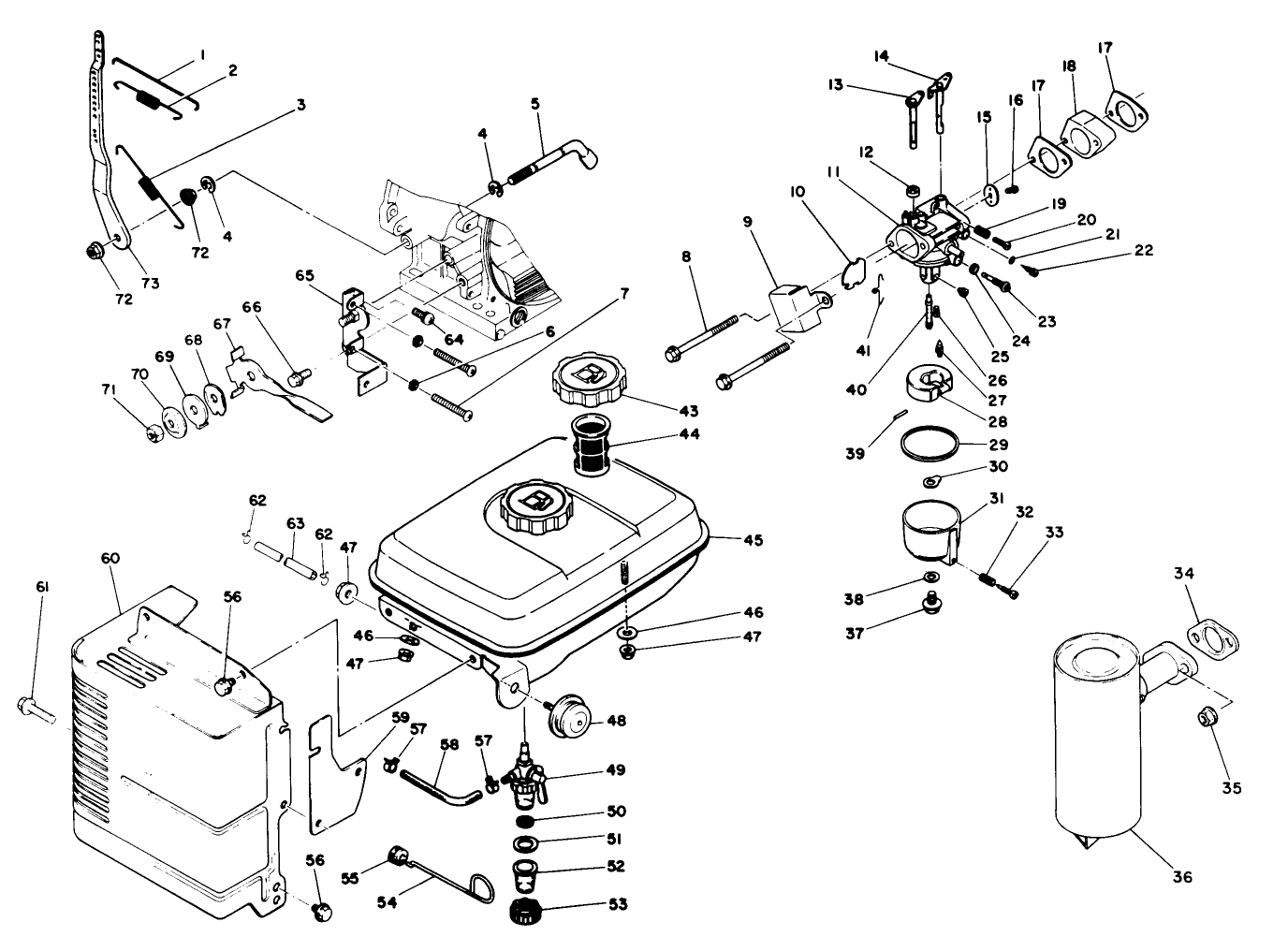 Engine No. 68-8280 Fuel System & Muffler