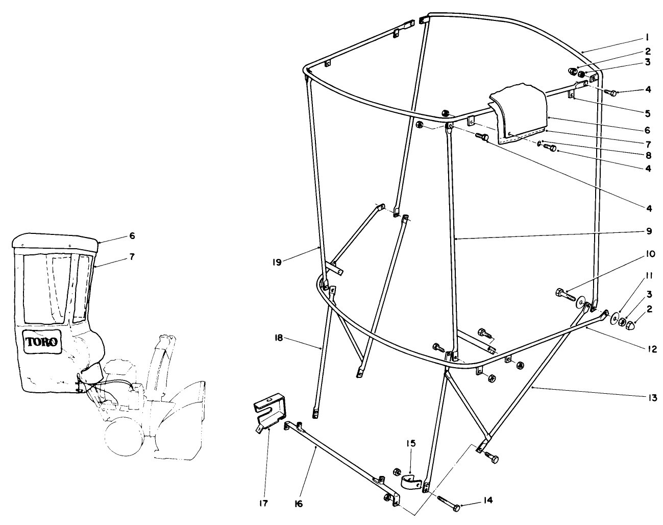Snow Cab Assembly No. 68-9500 (optional)