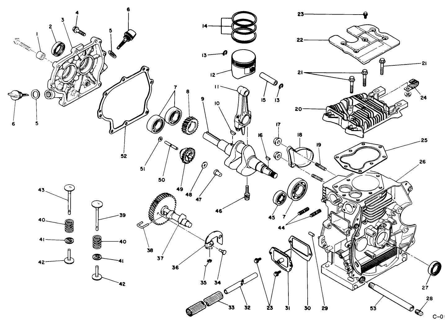 Engine No. 68-8290 Crankcase Assembly