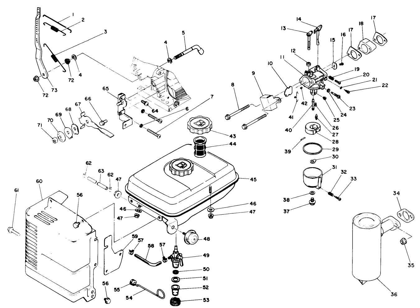 Engine No. 68-8290 Fuel System & Muffler