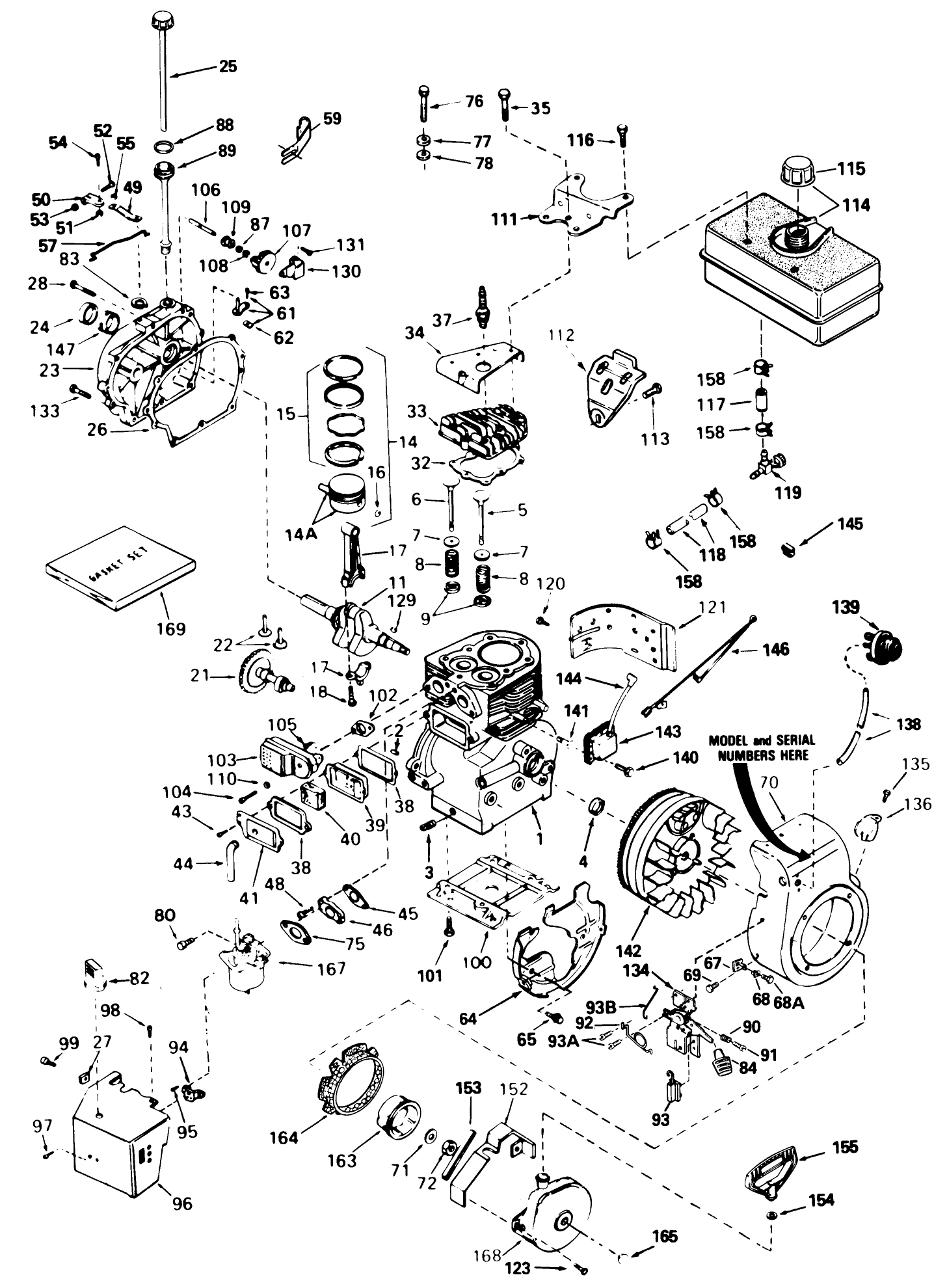 Engine Tecumseh Model No. H60-75504w