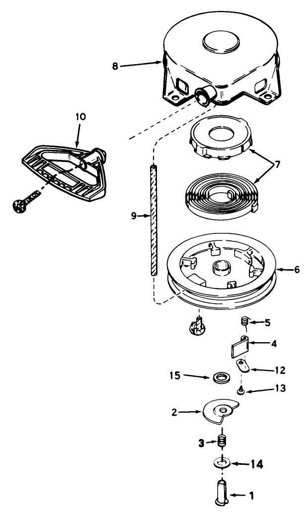 Rewind Starter Tecumseh No. 590604