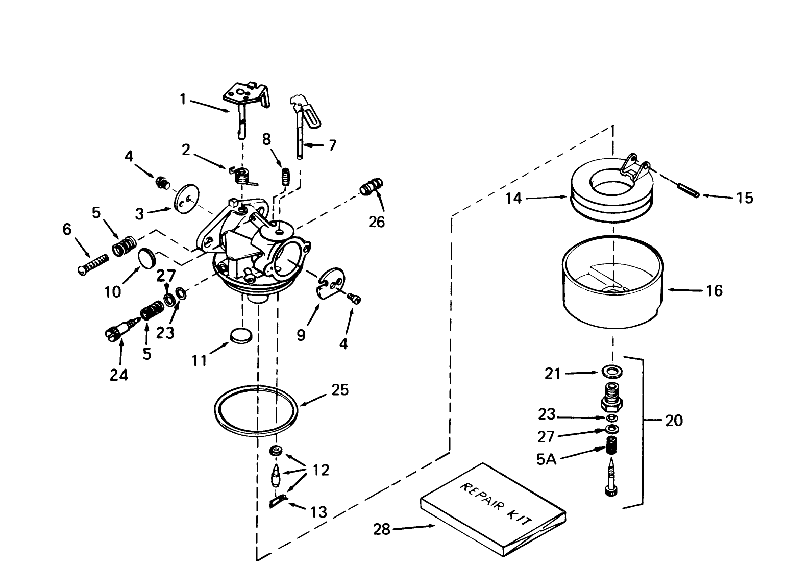 Carburetor Tecumseh No. 632334