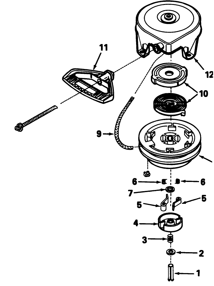 Rewind Starter Tecumseh No. 590630