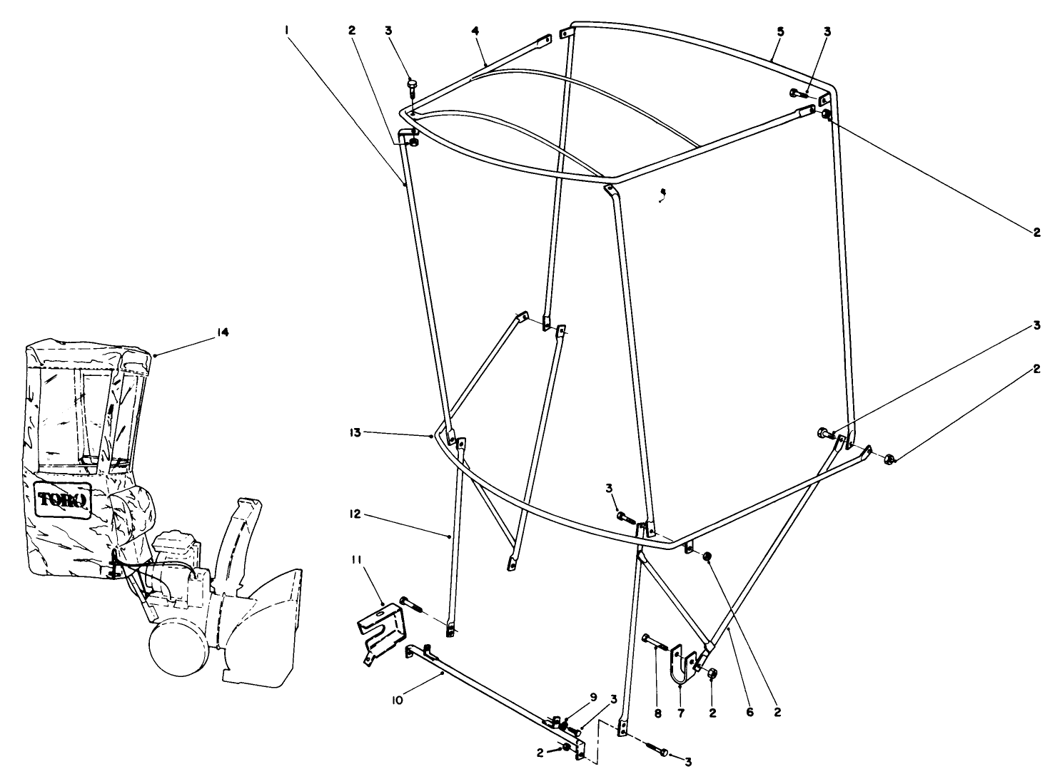 Snow Cab Assembly No. 66-6200 (optional)