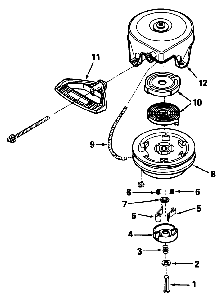Rewind Starter Tecumseh No. 590630