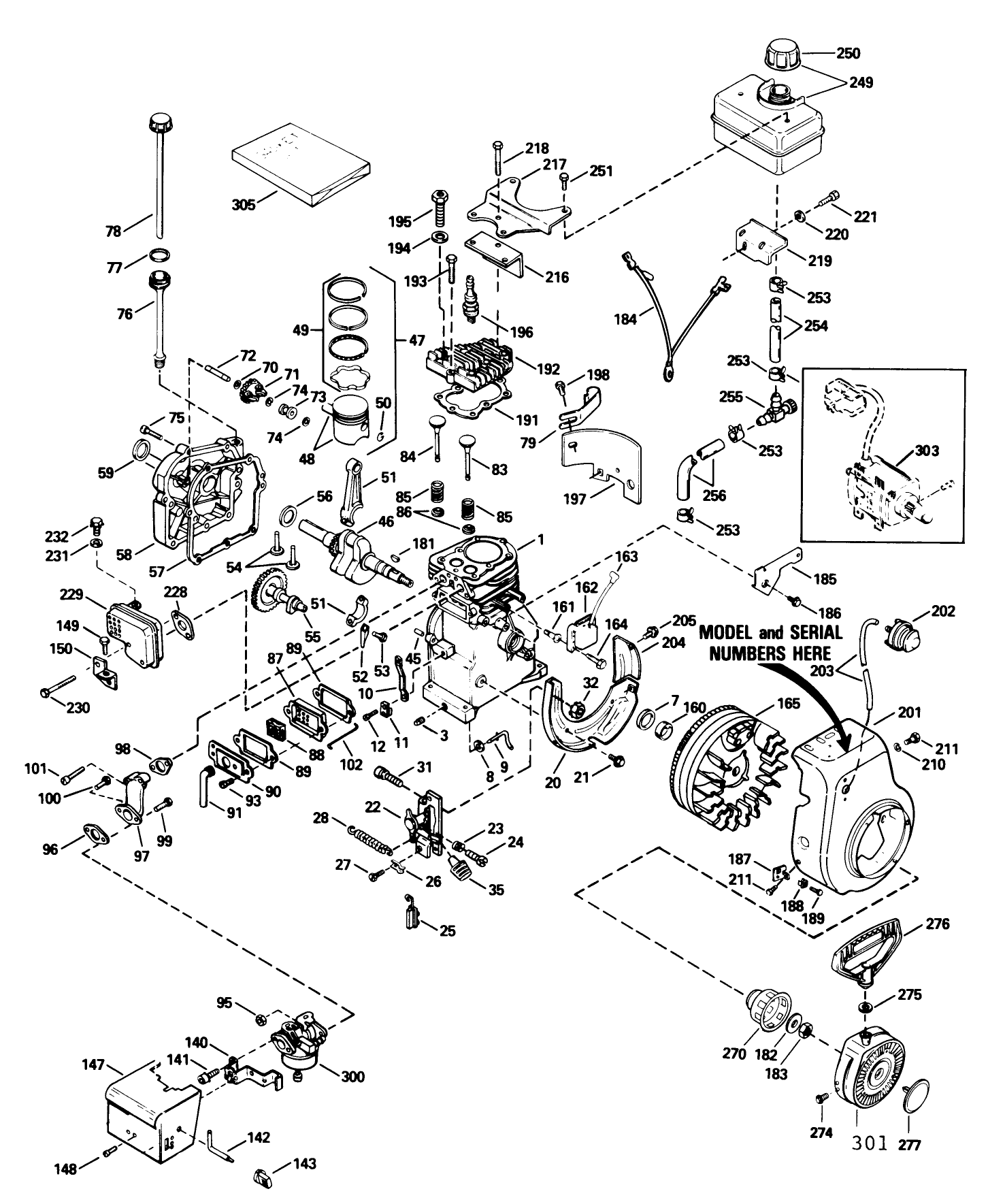 Engine Tecumseh Model Hs50-67259h