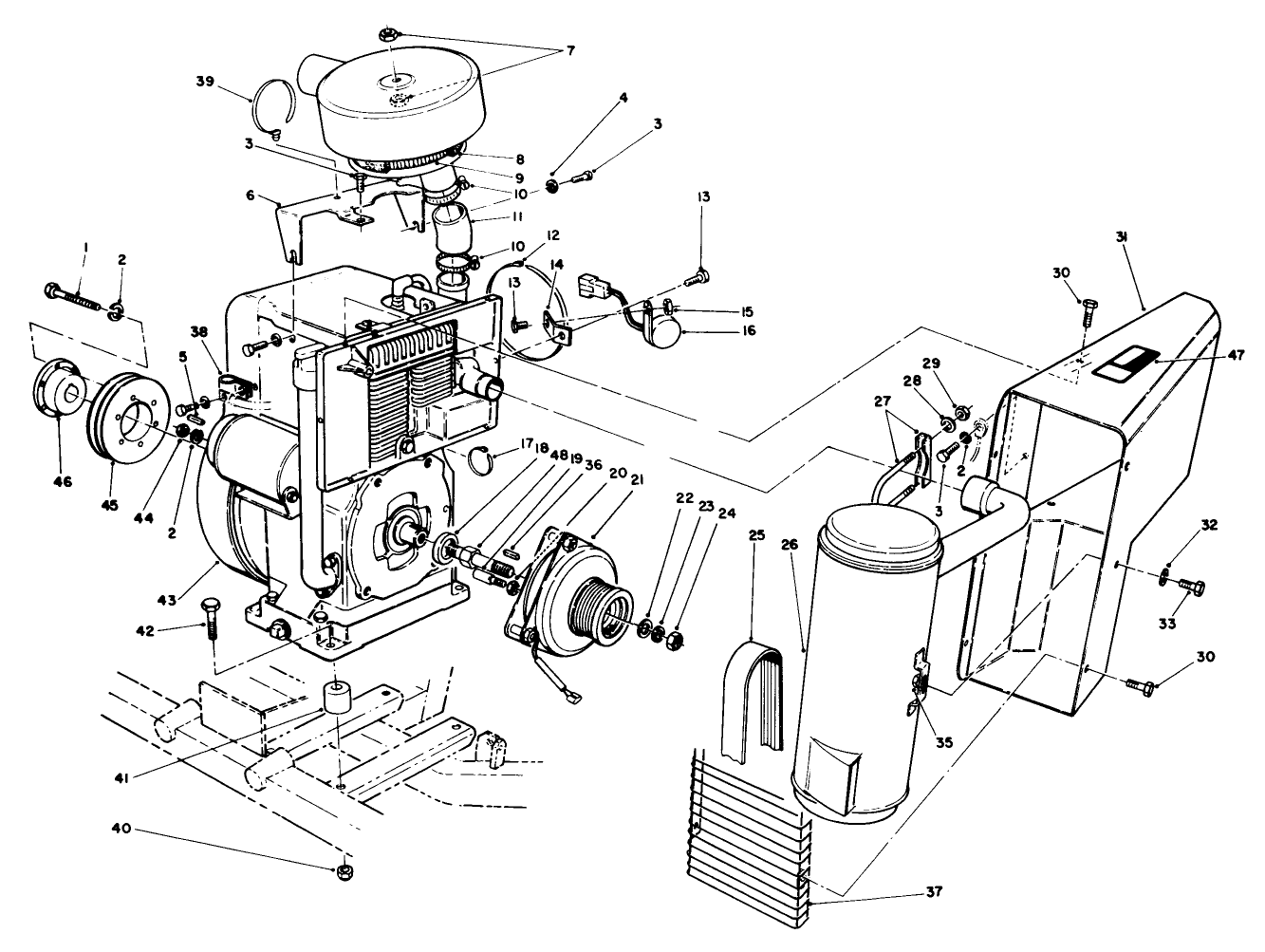 Engine & Clutch Assembly