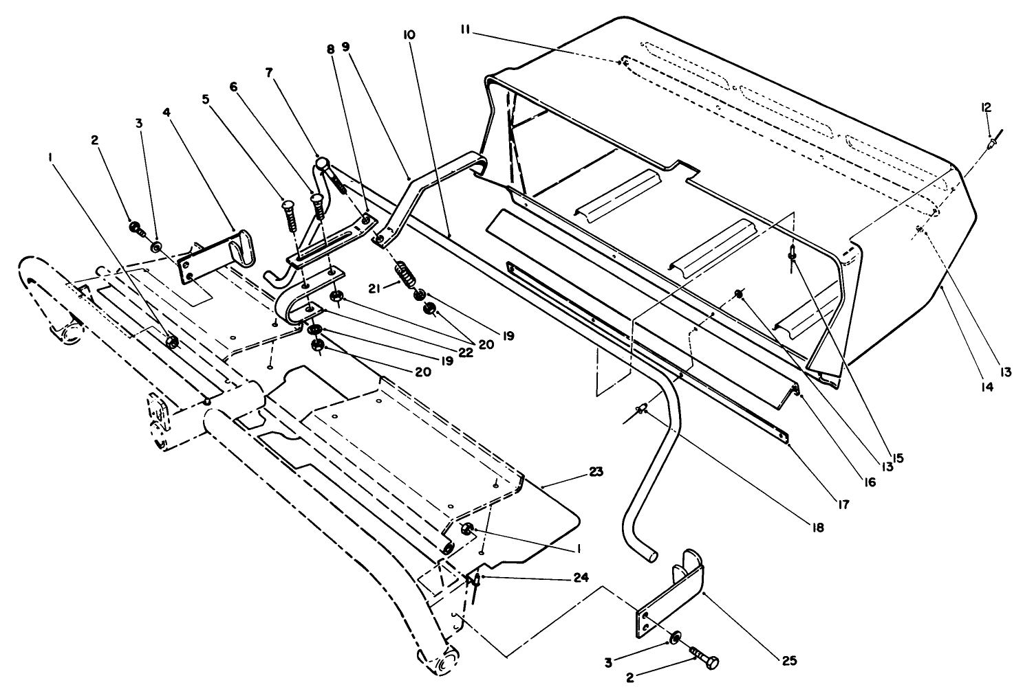 Grass Collection System Model 03433 (opt.)(cont.)(rear Cutting Unit Basket Assembly)