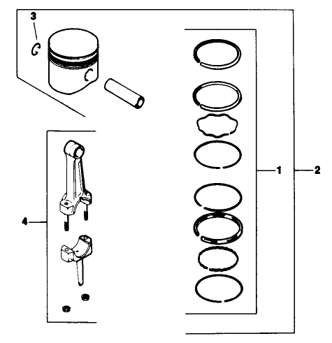 Piston & Rod-Engine Model No. M16 Spec. No. 711526