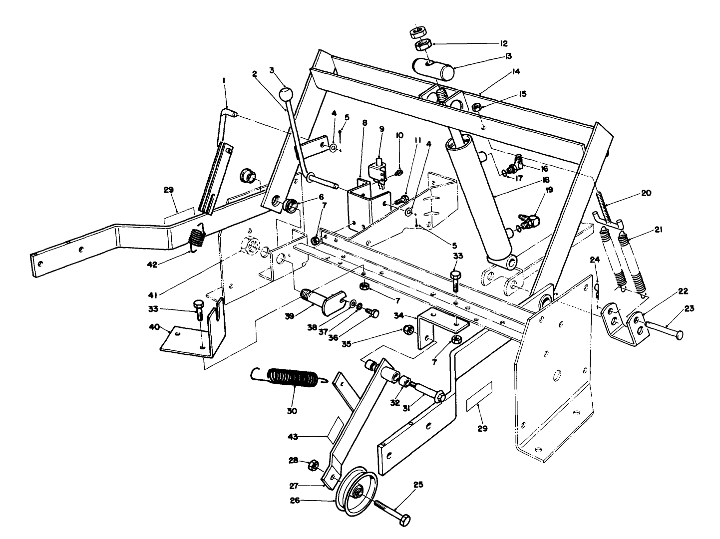 Parking Brake & Lift Frame Assembly