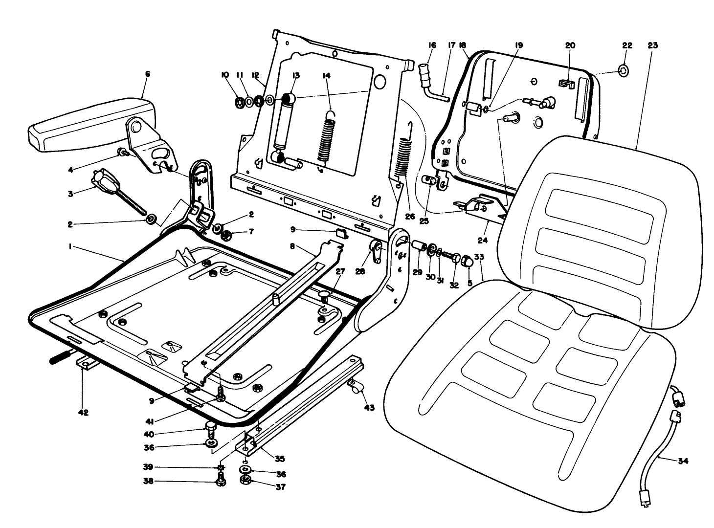 Deluxe Suspension Seat Model No. 30756 (optional)