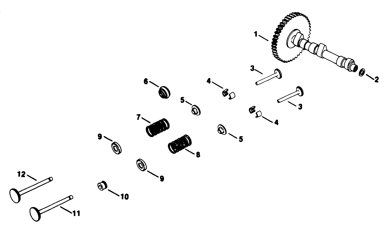 Camshaft & Valves-Group 4 Engine Kohler Model No. Kt17qs Type No. 24324 (continued)
