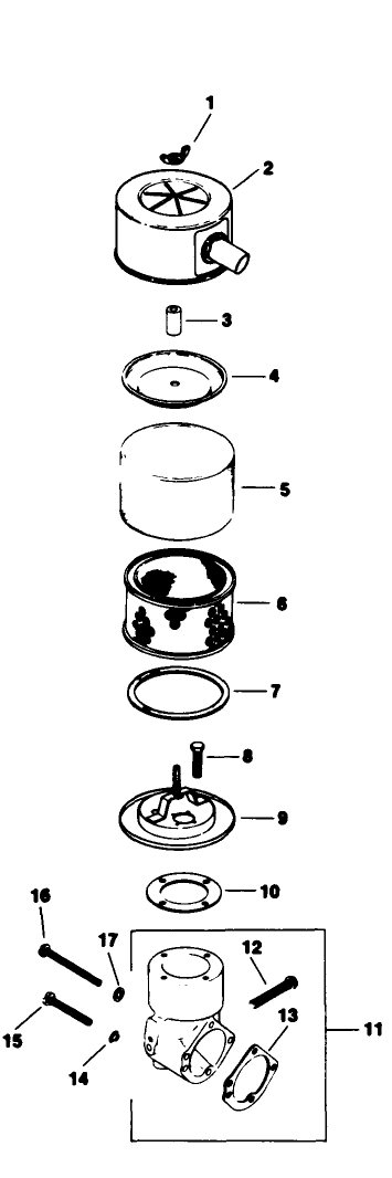 Air Intake-Group 1 Engine Kohler Model No. Kt17qs Type No. 24324