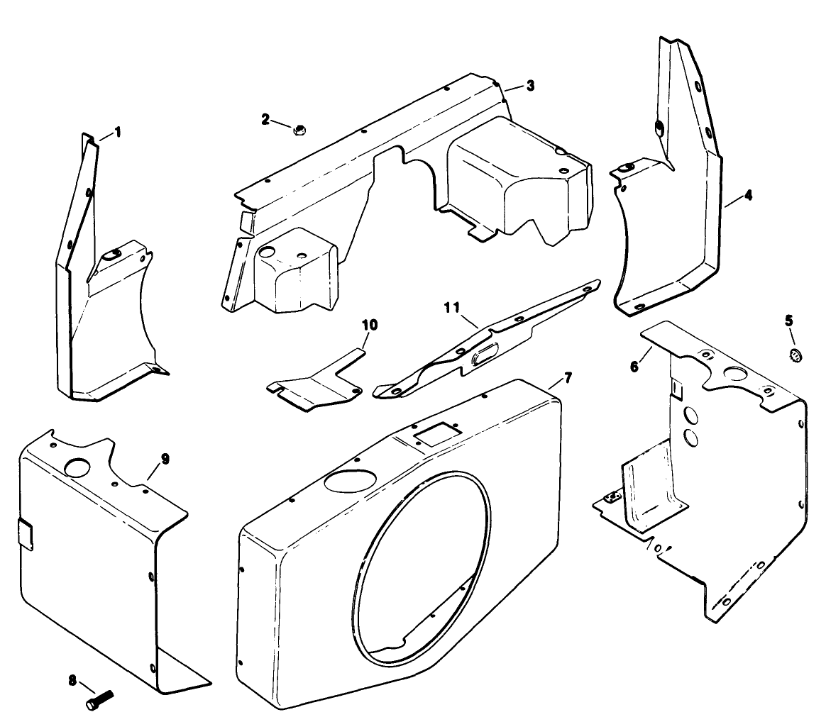 Baffles & Shroud-Group 2 Engine Kohler Model No. Kt17qs Type No. 24324