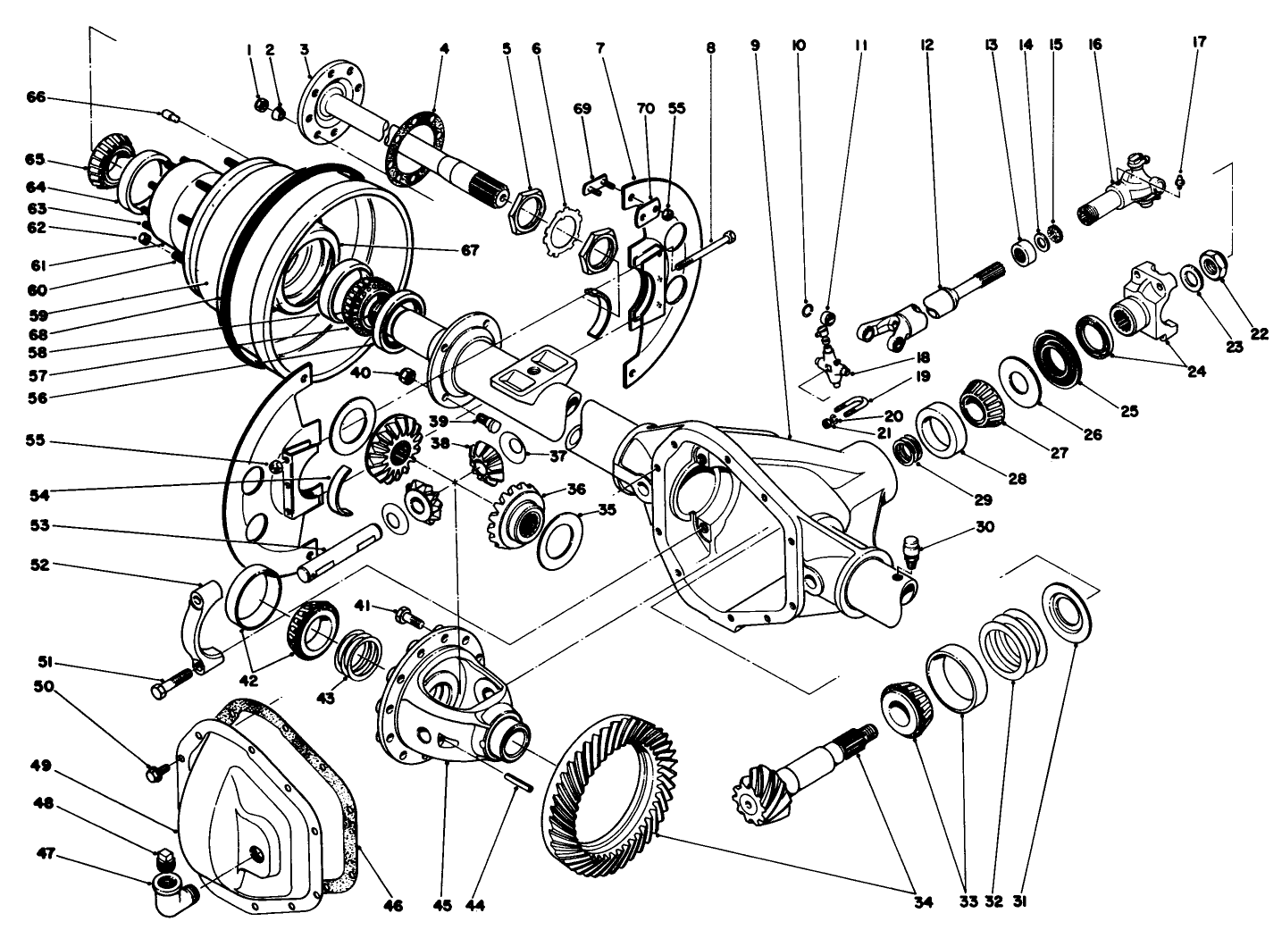 Rear Axle (36-9830) And Drive Line (44-1130)
