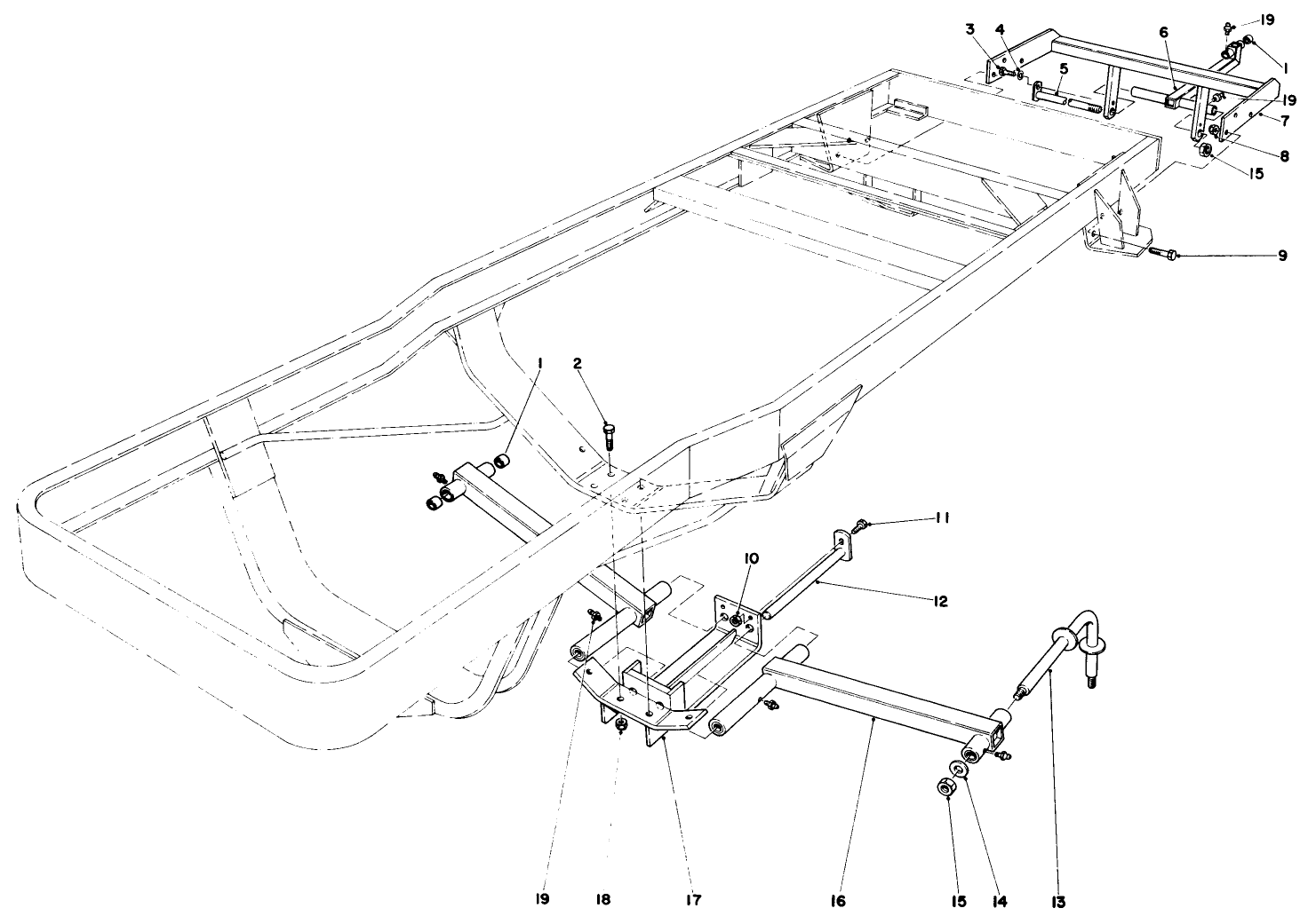 Drawbar Assembly No. 1, 2 And 3 Position