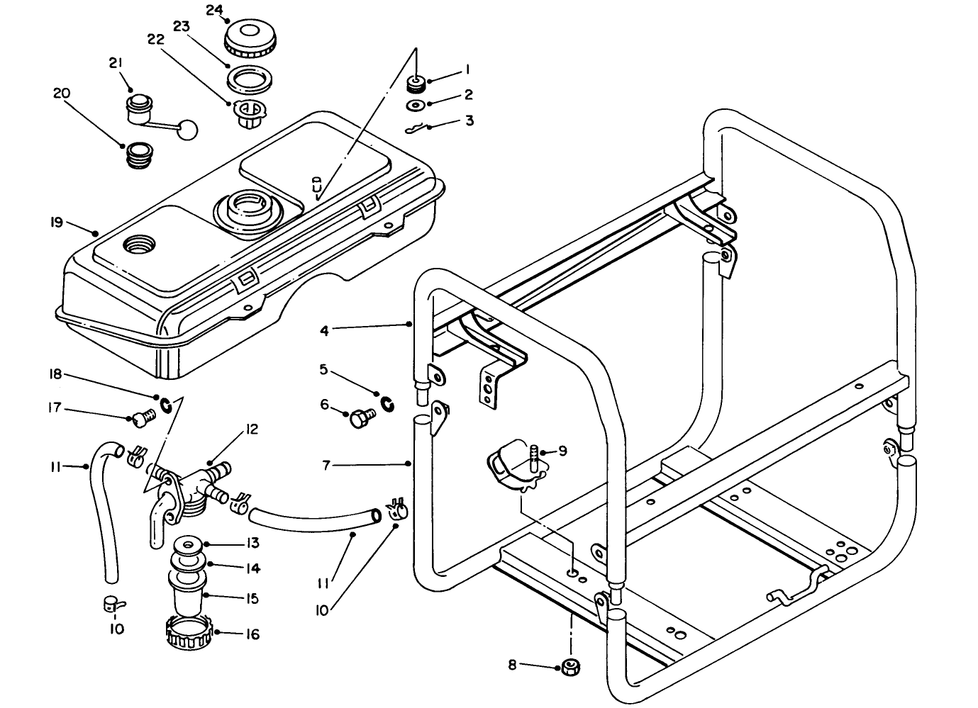 Fuel Tank & Frame Assembiy
