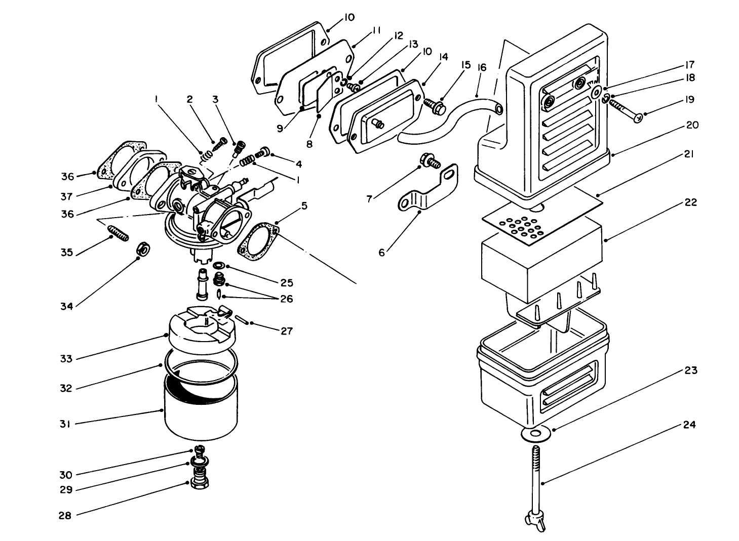 Air Cleaner-Carburetor Assembly