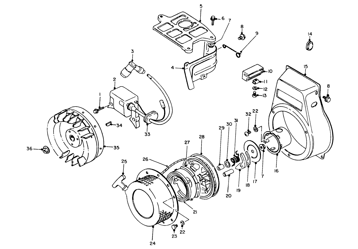 Recoil Starter-Magneto