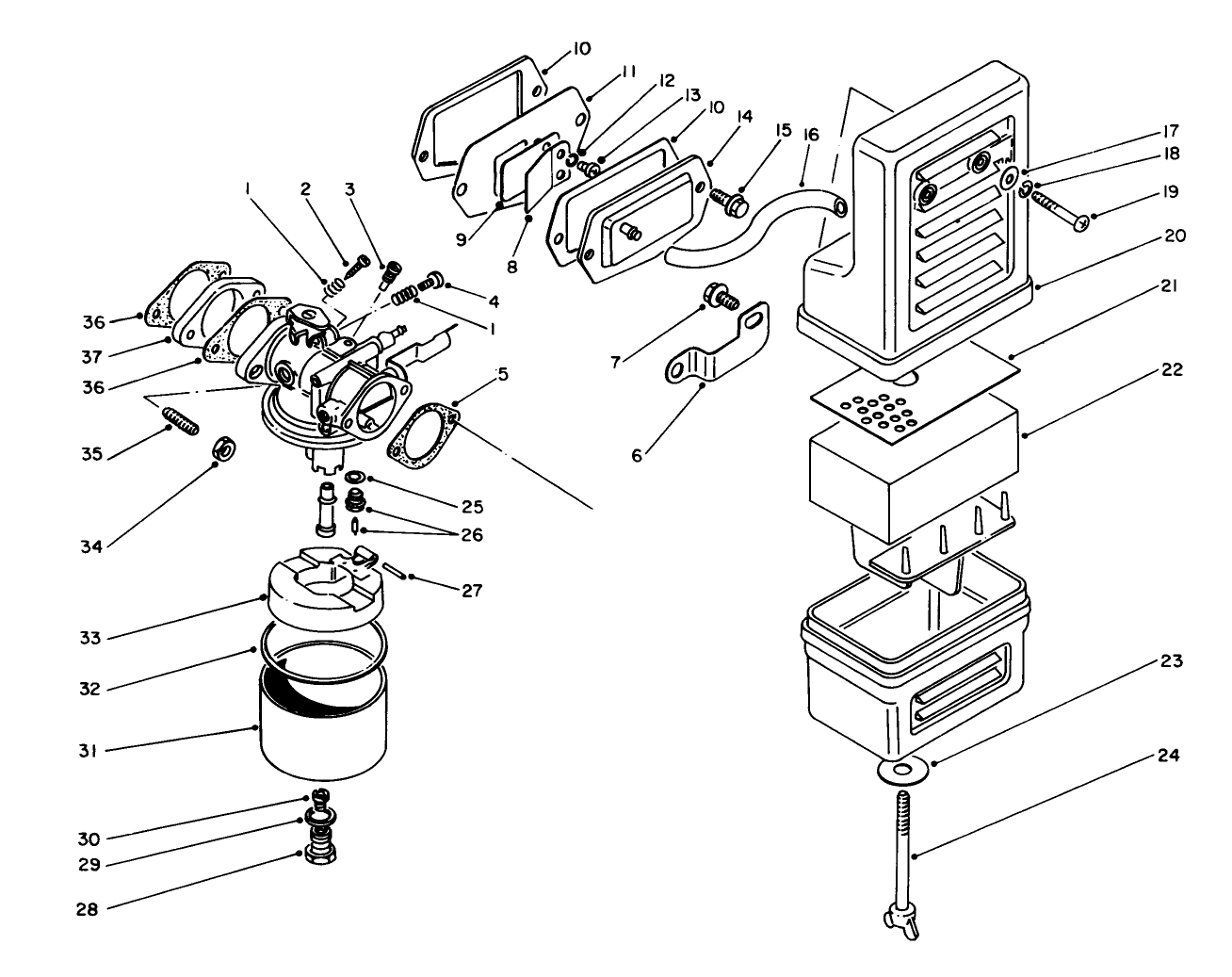 Air Cleaner & Carburetor Assembly