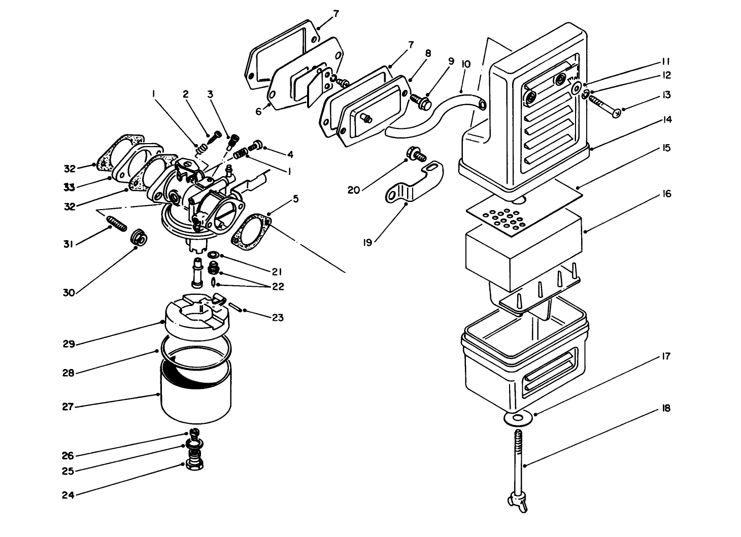 Air Cleaner & Carburetor Assembly